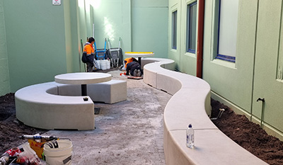 lightweight concrete seating