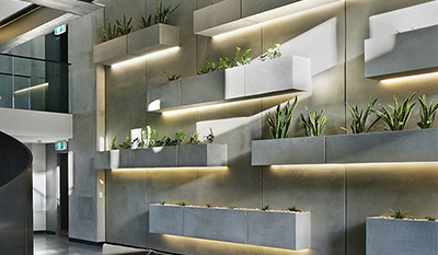 lightweight concrete wall planters