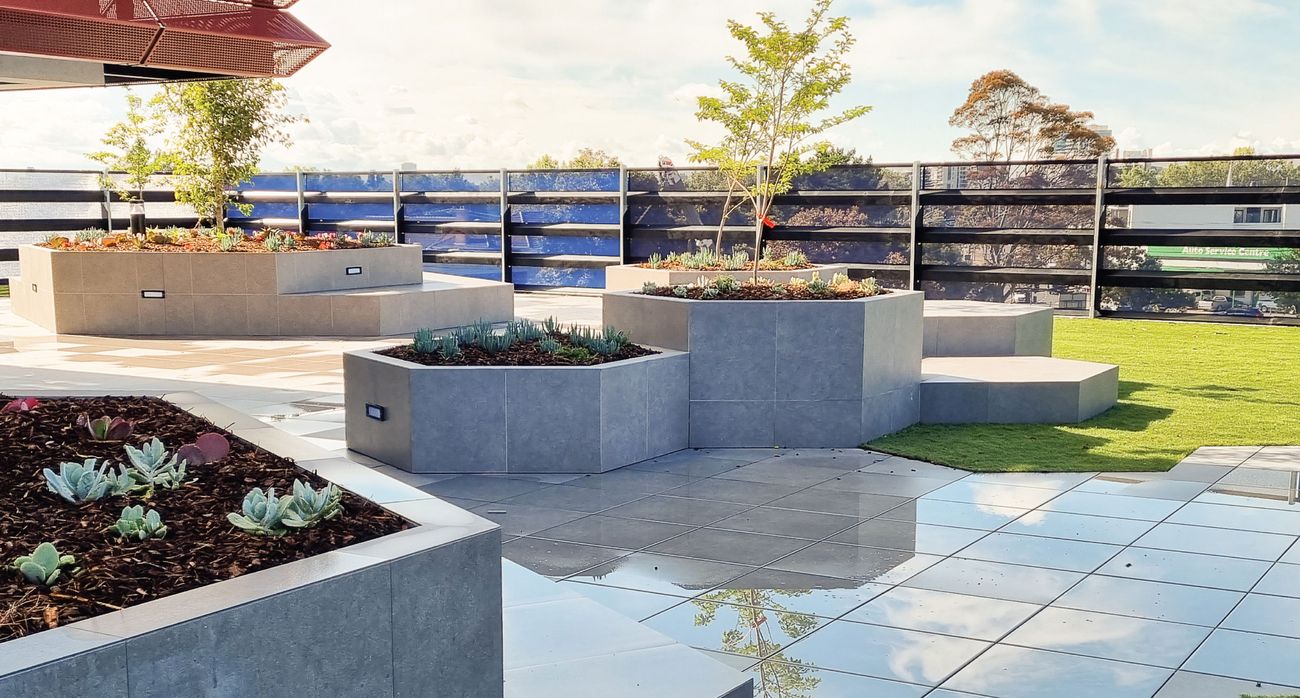 lightweight concrete planters seating