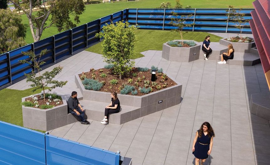 lightweight concrete planters seating