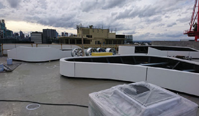 queens domain rooftop construction h2o designs