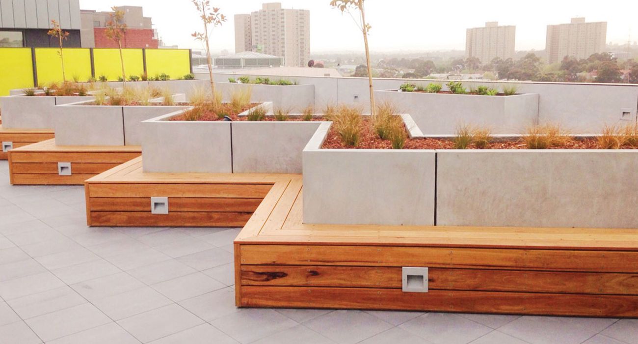 custom planter boxes h2o designs Smith & Co. Apartments