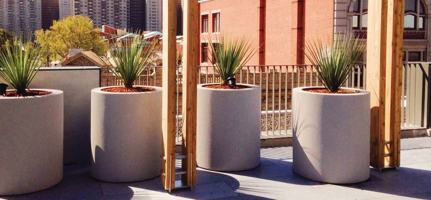 h2o designs Smith & Co. Apartments custom planter boxes