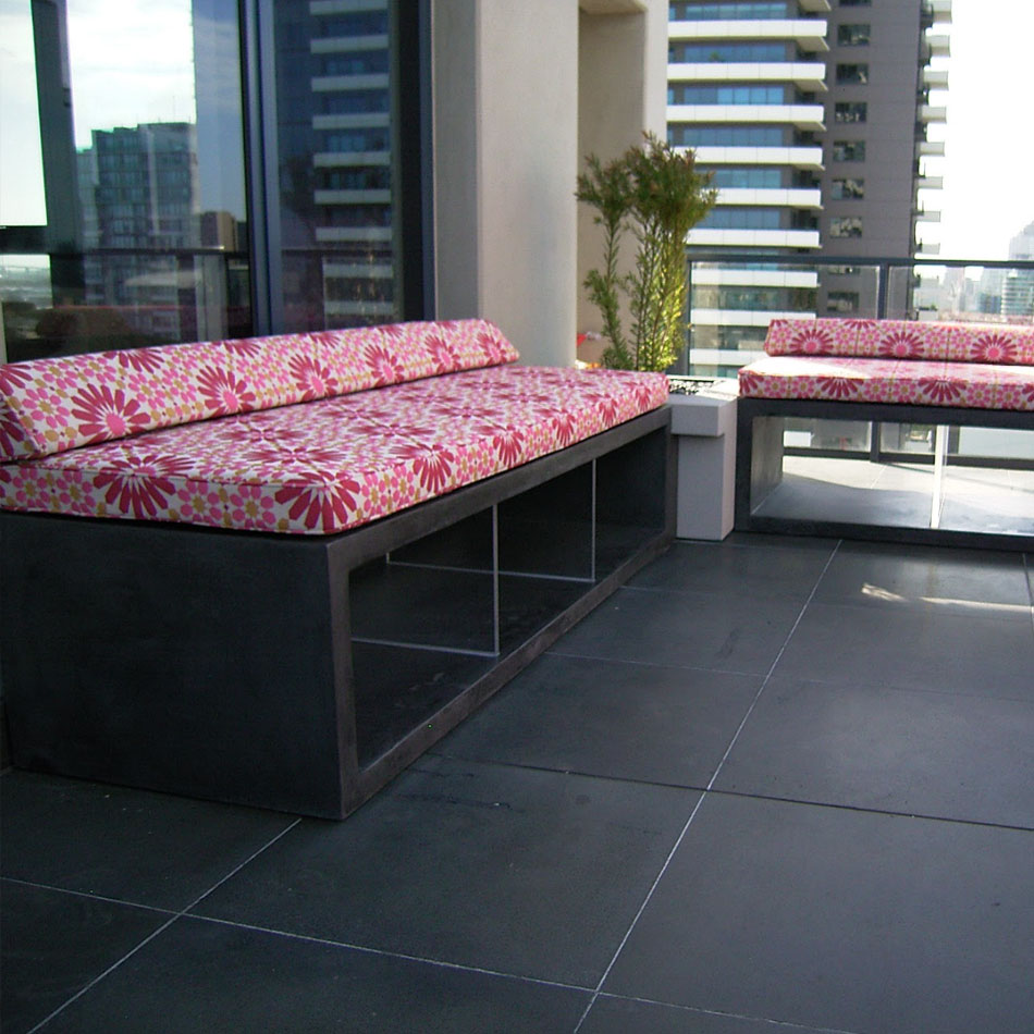 lightweight concrete seating outdoor cushions